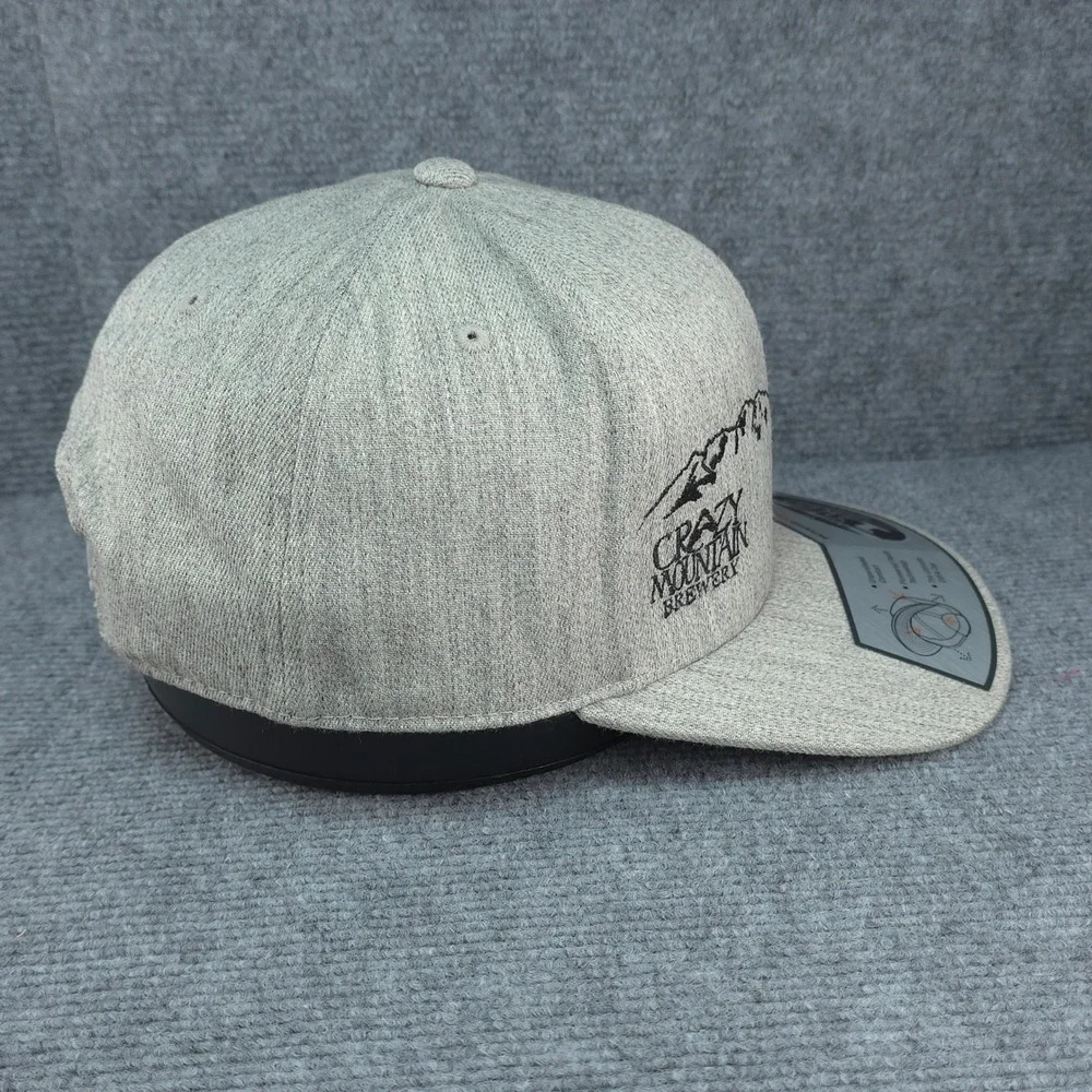 Crazy‎ Mountain Brewery Hat Cap Mens Snapback Gray Craft Beer Party Stout IPA
